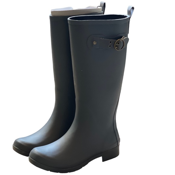 CHOOKA CITY SOLID TALL RAIN BOOT IN CHARCOAL - NIB! - Picture 3 of 7